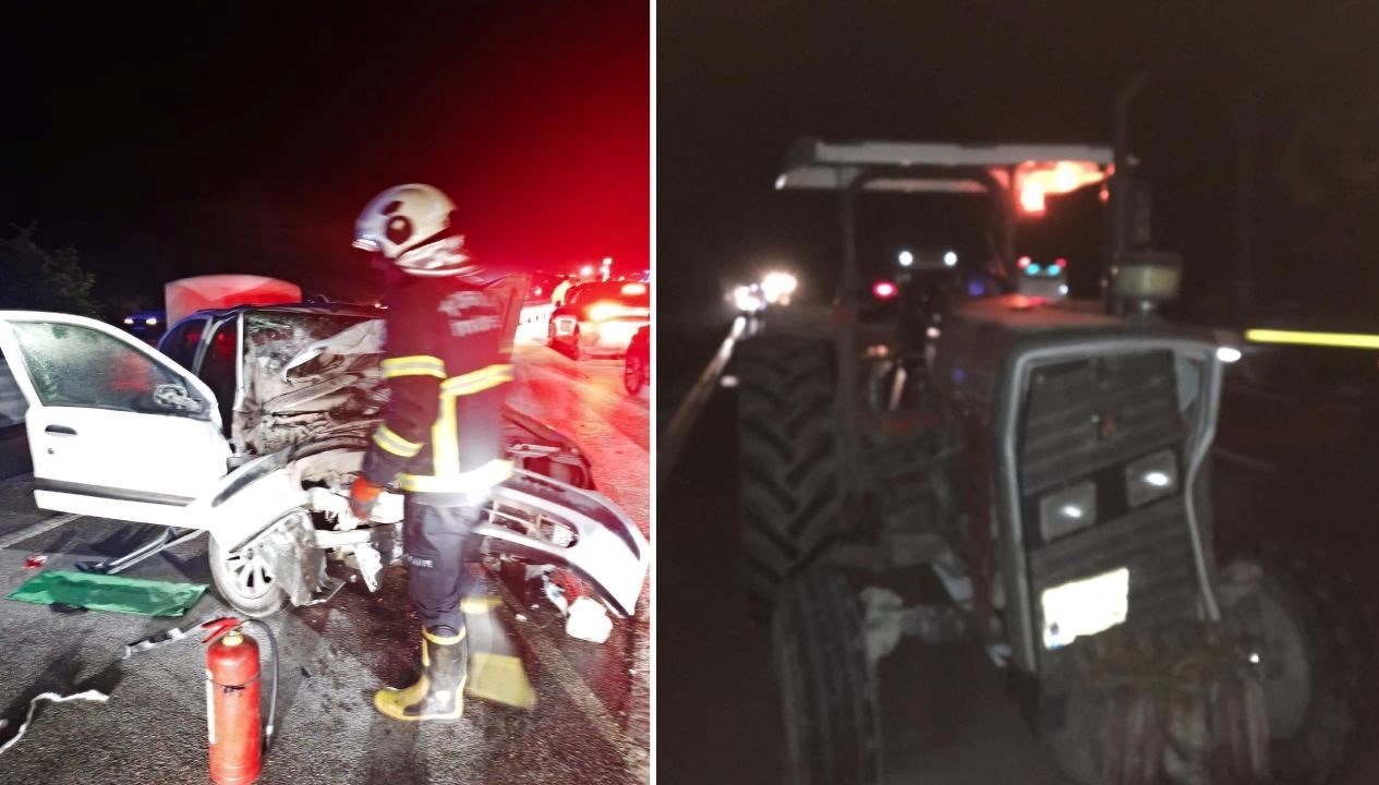 kastamonuda otomobil kum yuklu traktore carpti1 olu 5 yarali RArdPRrS