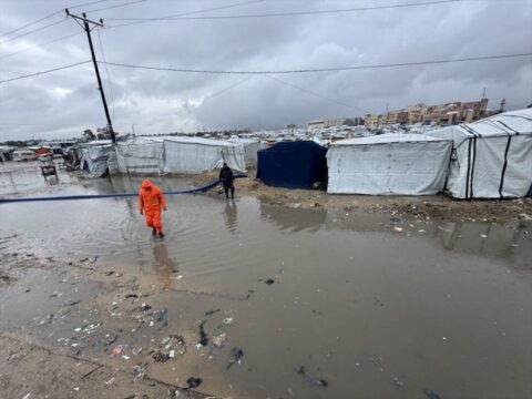 Gazze’deki Şiddetli Yağışlar Hayatı Zorlaştırıyor